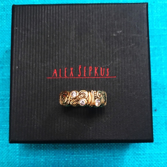 Alex Sepkus 18k Gold and Diamond Nautilus Band - Picture 1 of 6